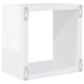 vidaXL Nástenné police 6 ks lesklé biele 22x15x22 cm