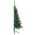 vidaXL Umelý polovičný vianočný stromček+stojan, zelený 120 cm, PVC