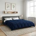 vidaXL Prikrývka na celý rok 200 x 200 cm 4 ročné obdobia Tmavomodrá