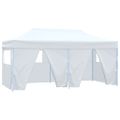vidaXL Profesionálny skladací párty stan+4 steny 3x6 m, oceľ, biely