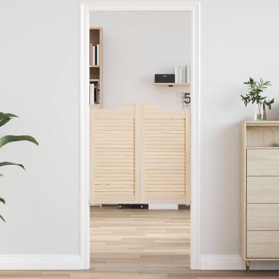 vidaXL Kladivové dvere 2 pcs Prírodná Borovicový masív