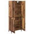vidaXL Highboard Staré drevo 69,5 x 34 x 180 cm Kompozitné drevo