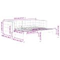 vidaXL Denná posteľ s rozkladacou posteľou žltá 90x200 cm zamat