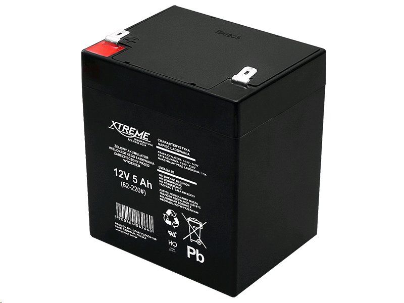 Baterie olověná  12V /  5,0Ah XTREME / Enerwell bezúdržbový akumulátor