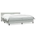 vidaXL Box Spring Posteľ s matracom Svetlosivá 180x220 cm Zamat