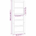 vidaXL Dvere do stodoly biele 80x1,8x204,5 cm masívna borovica