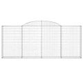 vidaXL Oblúkové gabionové koše 10 ks 300x30x120/140 cm pozink. železo