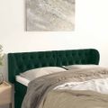 vidaXL Čelo postele so záhybmi tmavozelený 163x23x78/88 cm zamat