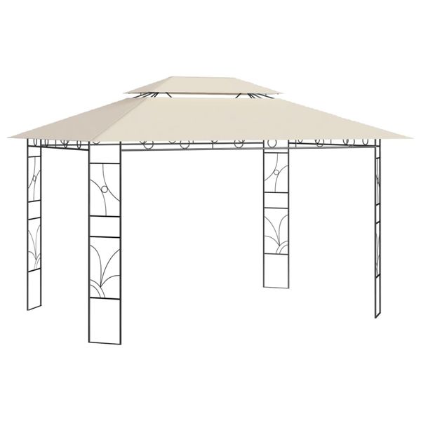 vidaXL Altánok 4x3x2,7 m krémový 160 g/m²