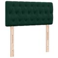 vidaXL Osmanský rám postele s matracom tmavozelená 90x200 cm zamat
