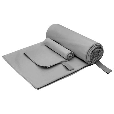 vidaXL Sada športových uterákov 2 pcs Tmavo šedá látka