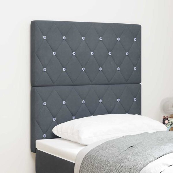 vidaXL Zadné čelo Tmavo šedá 80 cm Zamat