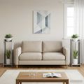 vidaXL Stojan na rastliny 2 ks Betónovo sivá 30 x 30 x 100 cm