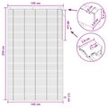 vidaXL Žalúzia Biela 145 x 250 cm 35 mm Masívne Paulownia drevo