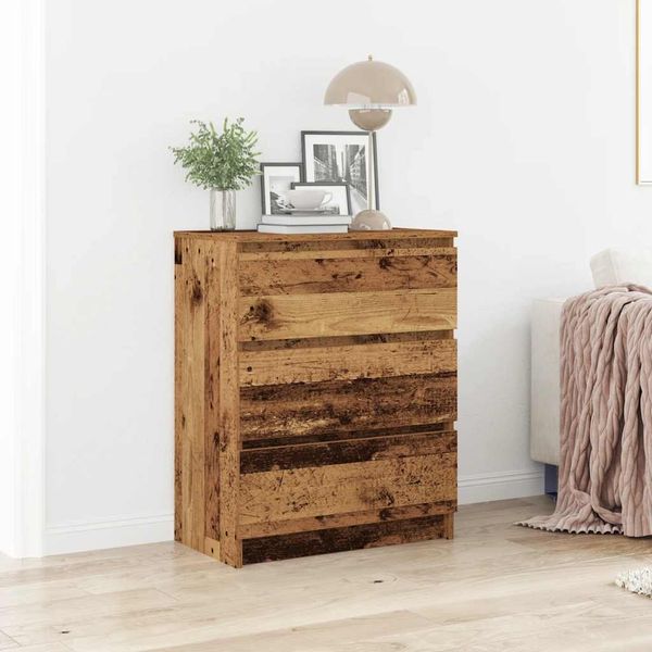 vidaXL Komoda zo starého dreva 60x35x76 cm, umelé drevo
