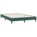 vidaXL Posteľný rám boxsping s matracom tmavozelený 160x220 cm zamat