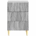 vidaXL Nočný stolík Sivý Sonoma 43 x 39,5 x 66,5 cm Kompozitné drevo