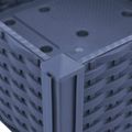 vidaXL Záhradný črepník s kolieskami Modrá Sivá 80 x 40 x 33 cm PP