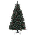 vidaXL Umelý vianočný stromček s 300 LED 180 cm