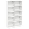 vidaXL CD Skrinka 2 ks Biela 65 x 23,5 x 97,5 cm Kompozitné drevo