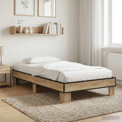 vidaXL Rám postele Dub sonoma 80 x 200 cm Kompozitné drevo