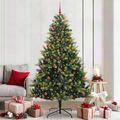 vidaXL Umelý skladací vianočný stromček 300 LED diód Zelená 210 cm