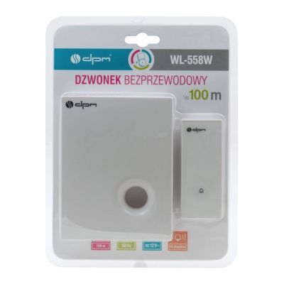 Bezdrôtový zvonček DPM WL-558W, dosah 100 m, 12V, 48 melódií Bezdrátový zvonek DPM WL-558W,  dosah 100 m, 12V, 48 melódií