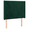 vidaXL Čelo postele so záhybmi tmavozelený 103x16x118/128 cm zamat