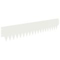 vidaXL Obrubník trávnika 10 ks 103 x 20 cm Oceľ Biela