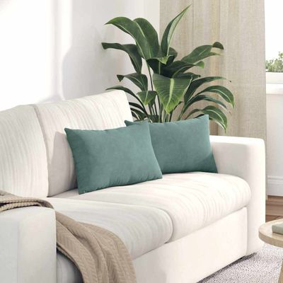vidaXL Vankúše na pohovku 2 pcs Morská zelená 50 x 30 cm