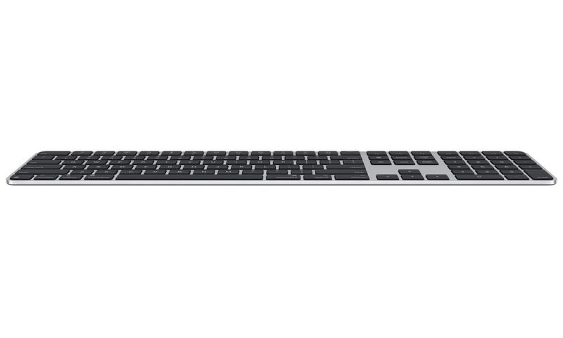 Apple Magic Keyboard Numeric Touch ID/Bezdrôtová Bluetooth/CZ layout/Čierna Klávesnica, bezdrôtová, Bluetooth, s Touch ID, numerická časť, pre počítače Mac s Apple čipom, CZ layout, čierno-strieborná