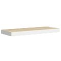 vidaXL Plávajúce nástenné police 4ks dubové a biele 60x23,5x3,8 cm MDF