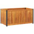 vidaXL Záhradný kvetináč 85x45x44 cm masívna akácia a oceľ