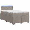 vidaXL Posteľ boxspring s matracom Sivohnedá 120 x 200 cm Látka