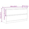 vidaXL TV skrinka Dub Sonoma 100x35x54 cm Konštrukcia dreva