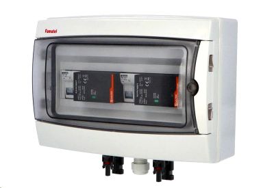 Rozvádzač SolarBOX FAMATEL fr014 T1+T2 (1000V DC) pre 2 stringy IP65 certifikovaný