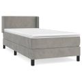vidaXL Posteľný rám boxsping s matracom bledosivý 80x200 cm zamat