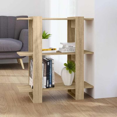 vidaXL Knižnica/deliaca stena dub sonoma 80x30x87 cm