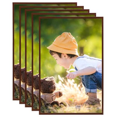 vidaXL Fotorámiky na stôl, koláž 5 ks, bronzové 21x29,7 cm, MDF