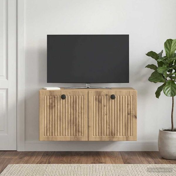 vidaXL Nástenná TV skrinka Nástenný Dub artisan 59,5 x 31 x 30 cm