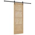 vidaXL Posuvné dvere ORKDAL 73,5 x 211 cm Borovicový masív Prírodná
