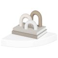 vidaXL Plávajúce rohové police 2 ks, vysoko lesklé biele, 25x25x3,8 cm MDF