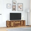 vidaXL TV skrinka s LED svetlami staré drevo 160,5x41x50 cm