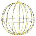 vidaXL Lopta 160 LED Teplá biela 50,5 x 50,5 x 52 cm Kov
