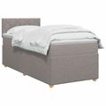 vidaXL Posteľ boxspring s matracom Sivohnedá 80 x 200 cm Látka
