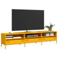 vidaXL TV skrinka horčicovožltá 202x39x43,5 cm oceľ valcovaná studena