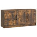 vidaXL TV skrinka Dymový dub 99 x 34,5 x 47 cm Kompozitné drevo