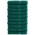 vidaXL Prémiové uteráky do sauny SOLUND 10 ks zelené 80x200cm 600 g/m2