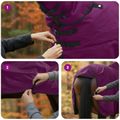 vidaXL Plášť pre kone Úplne fialová 145 cm Polyester