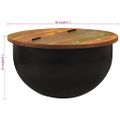 vidaXL Konferenčný stolík čierny 50x27 cm recyklovaný masív
